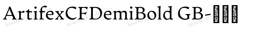 ArtifexCFDemiBold GB字体转换
